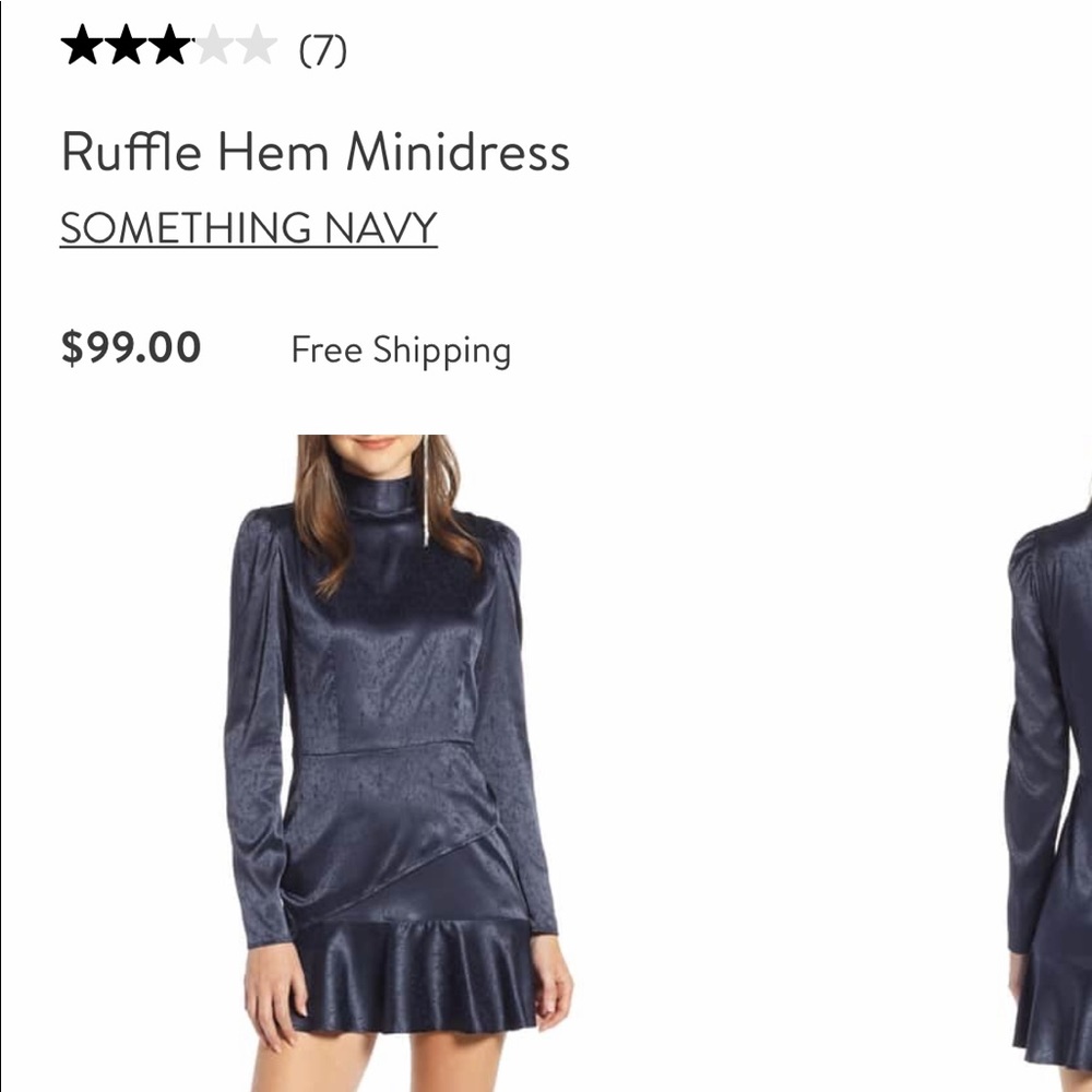 Ruffle Hem Mini dress